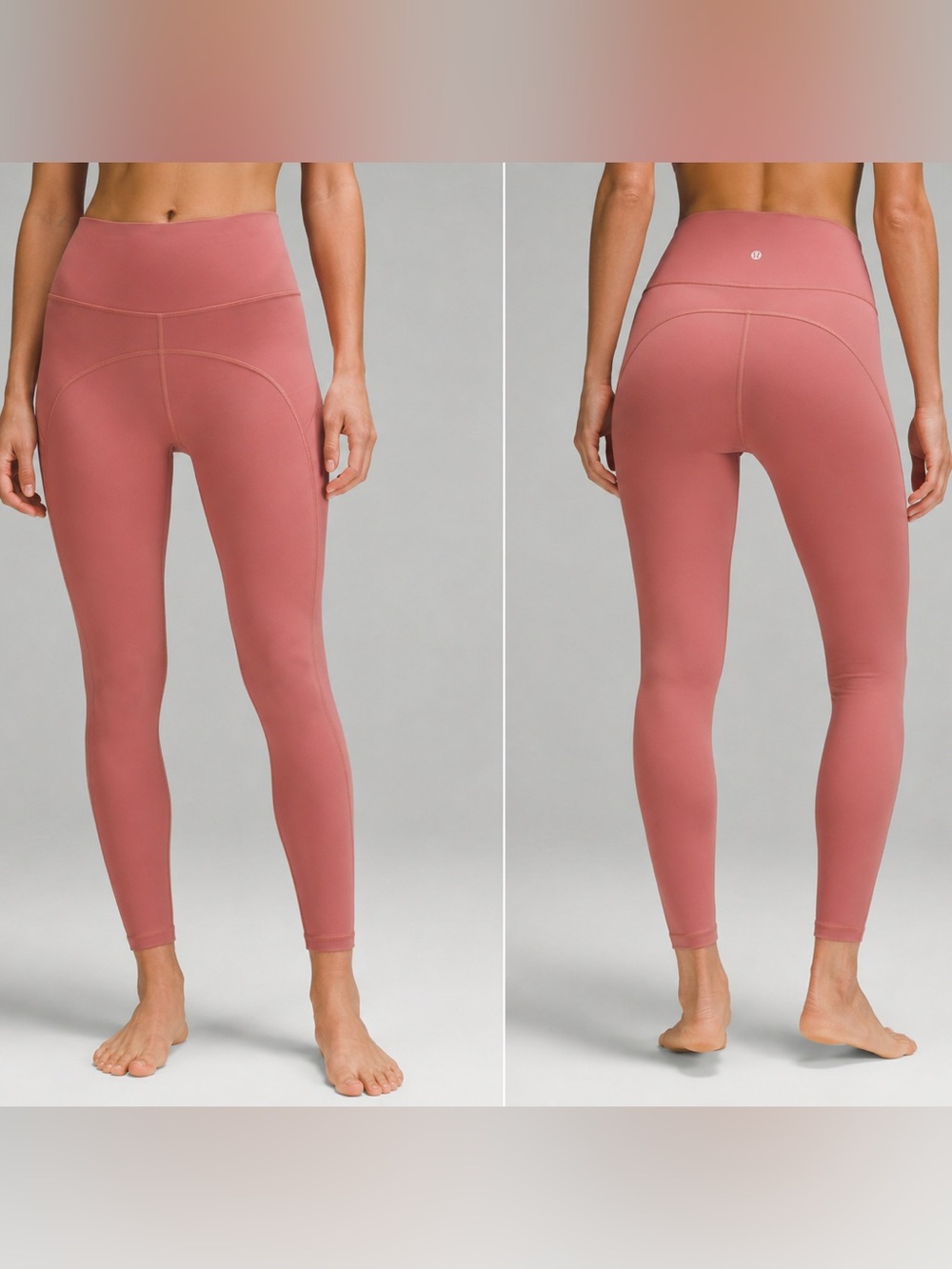 Lululemon Unlimit High Rise Leggings Size 6 Brier Rose Pink Like New